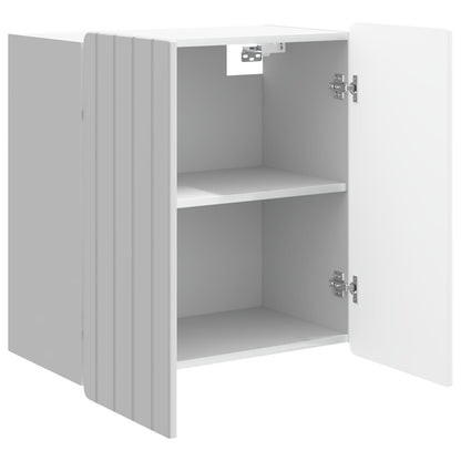 Wandkast Hoogglans Wit 59 x 31 x 64 cm Bewerkt hout