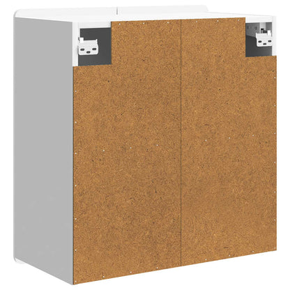 Wandkast Hoogglans Wit 59 x 31 x 64 cm Bewerkt hout
