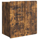 Wandkast 59x31x64 cm gerookt eiken bewerkt hout