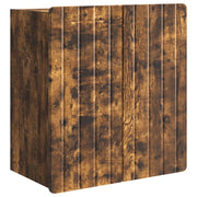 Wandkast 59x31x64 cm gerookt eiken bewerkt hout
