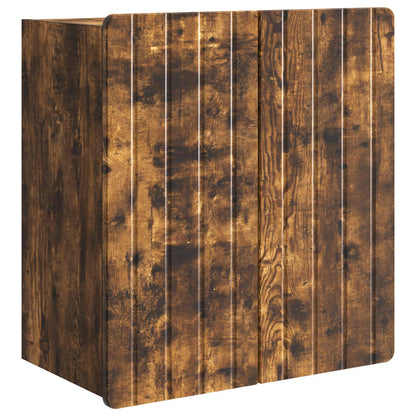 Wandkast Gerookt eiken 59 x 31 x 64 cm Bewerkt hout