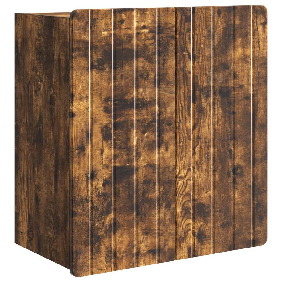 Wandkast Gerookt eiken 59 x 31 x 64 cm Bewerkt hout