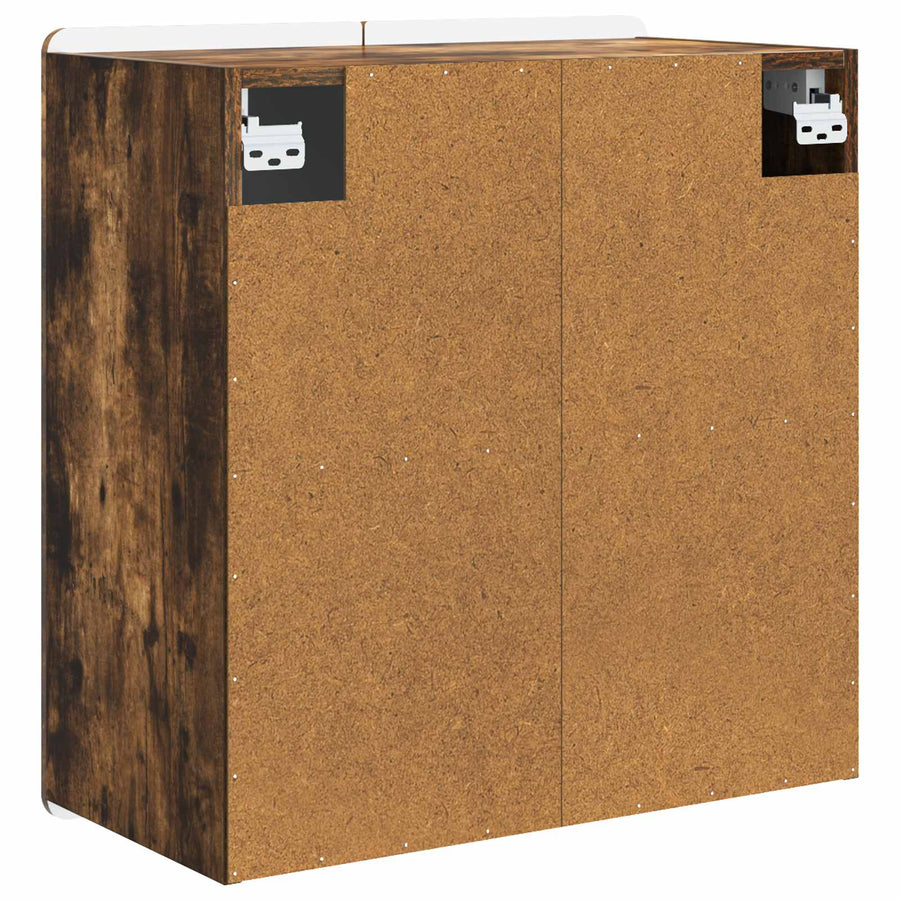 Wandkast Gerookt eiken 59 x 31 x 64 cm Bewerkt hout