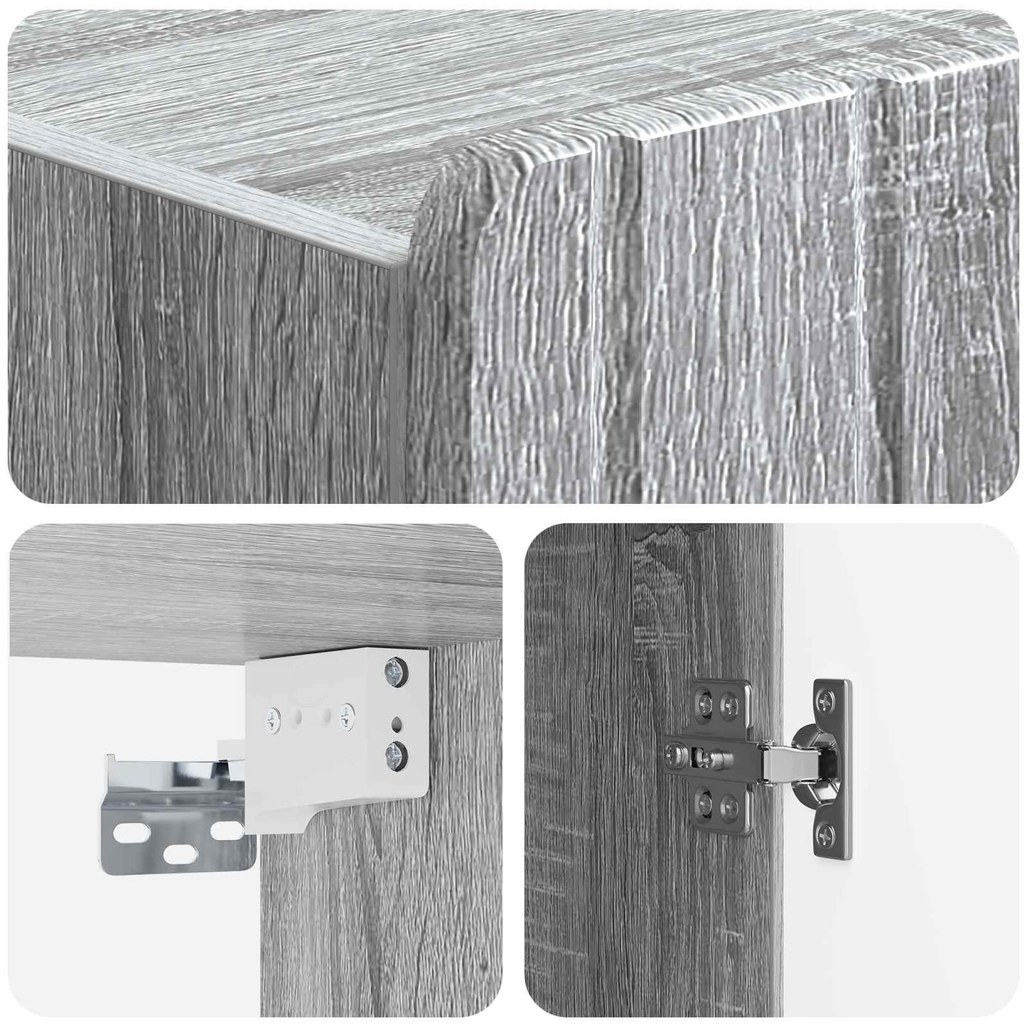 Wandkast Grijs Sonoma 59 x 31 x 64 cm Bewerkt hout