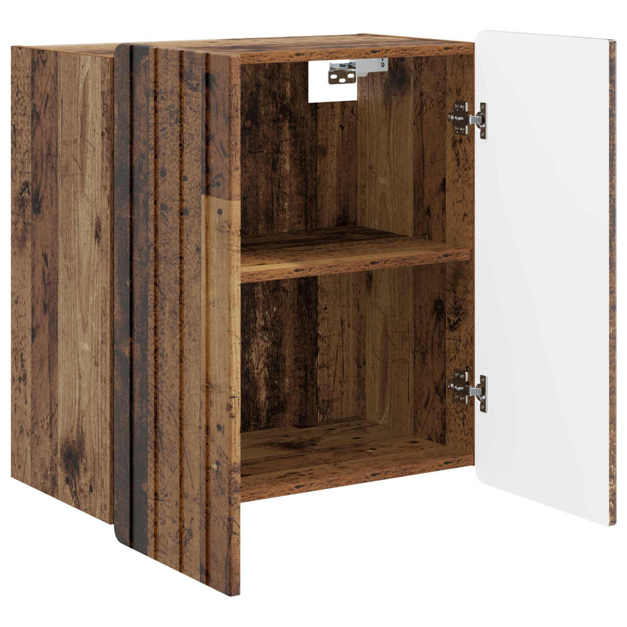 Wandkast Oud hout 59 x 31 x 64 cm Bewerkt hout