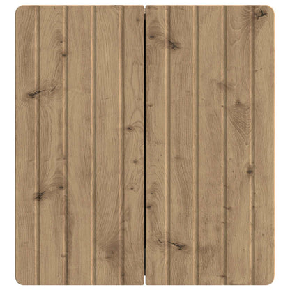 Wandkast Artisanaal eiken 59 x 31 x 64 cm Bewerkt hout