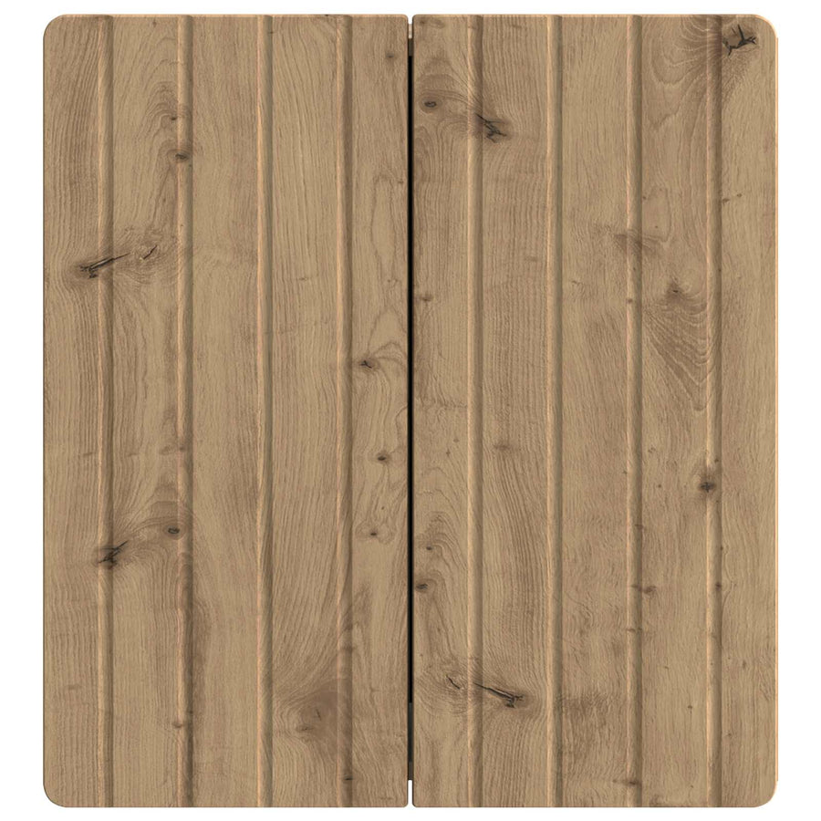 Wandkast Artisanaal eiken 59 x 31 x 64 cm Bewerkt hout