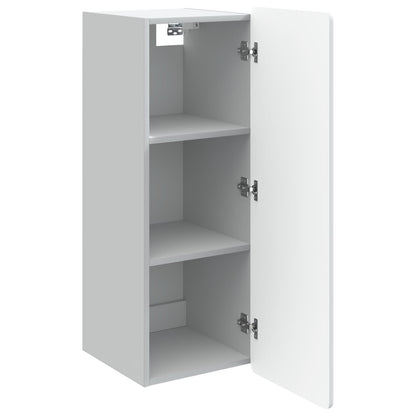 Wandkast Wit 33 x 34,5 x 94 cm Bewerkt hout