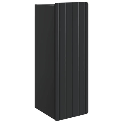 Wandkast Zwart 33 x 34,5 x 94 cm Bewerkt hout