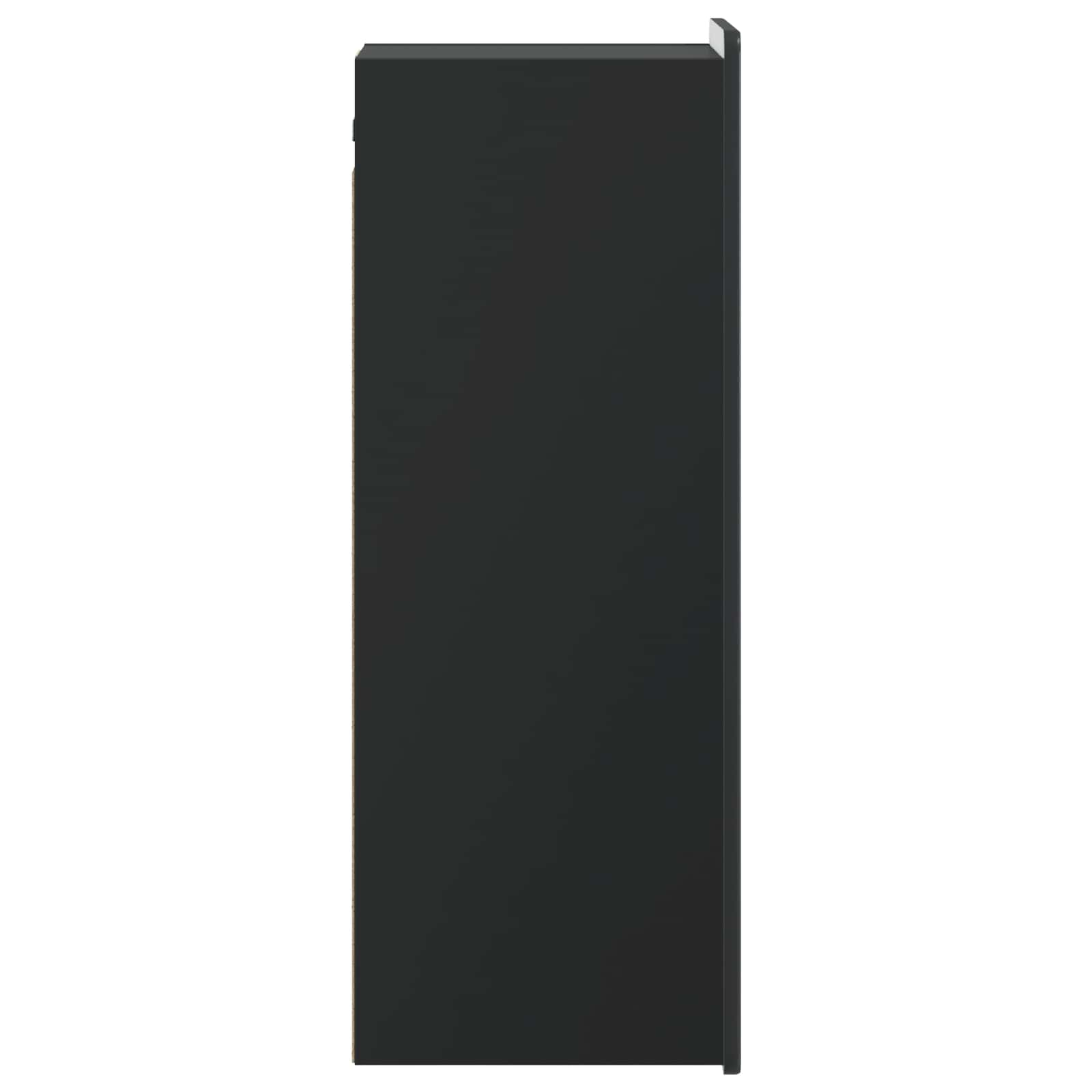 Wandkast Zwart 33 x 34,5 x 94 cm Bewerkt hout