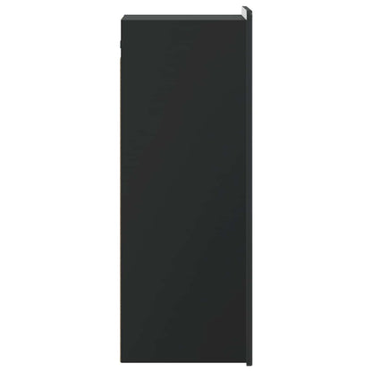 Wandkast Zwart 33 x 34,5 x 94 cm Bewerkt hout