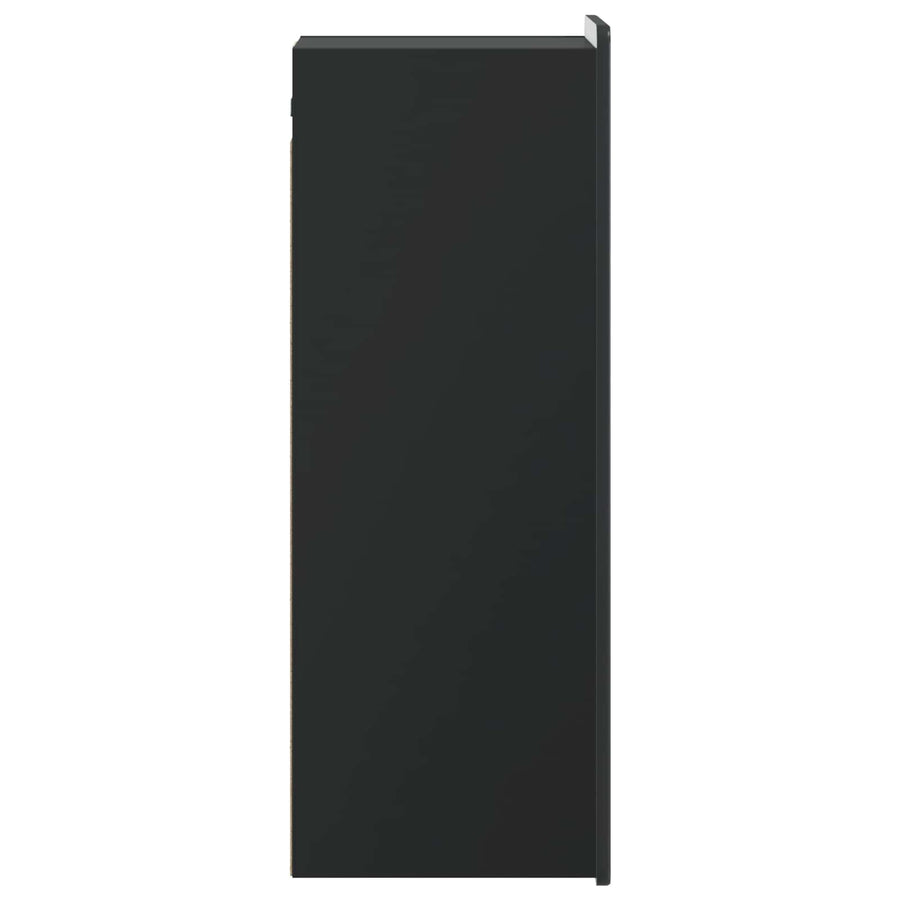 Wandkast Zwart 33 x 34,5 x 94 cm Bewerkt hout