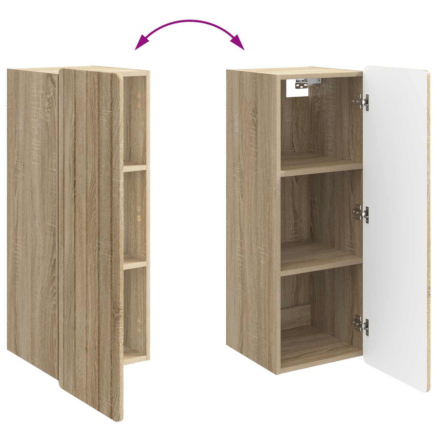 Wandkast Sonoma Eiken 33 x 34,5 x 94 cm Bewerkt hout