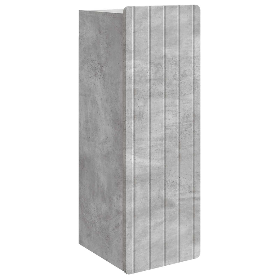 Wandkast Betongrijs 33 x 34,5 x 94 cm Bewerkt hout