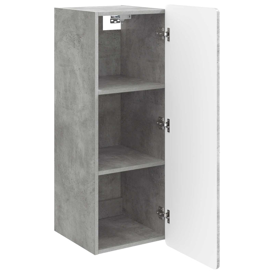 Wandkast Betongrijs 33 x 34,5 x 94 cm Bewerkt hout