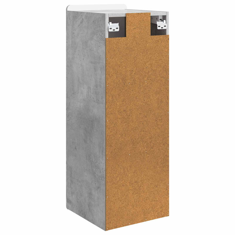 Wandkast Betongrijs 33 x 34,5 x 94 cm Bewerkt hout