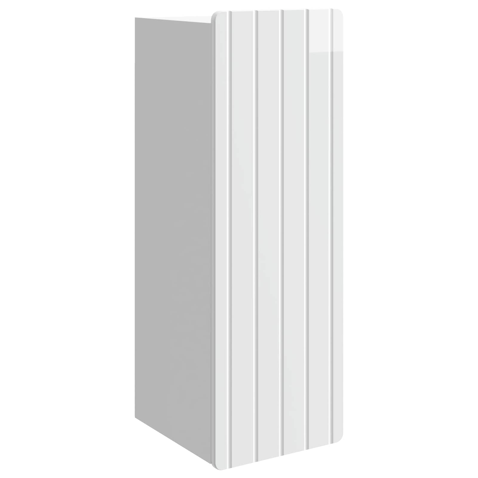 Wandkast Hoogglans Wit 33 x 34,5 x 94 cm Bewerkt hout