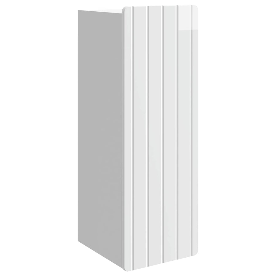 Wandkast Hoogglans Wit 33 x 34,5 x 94 cm Bewerkt hout