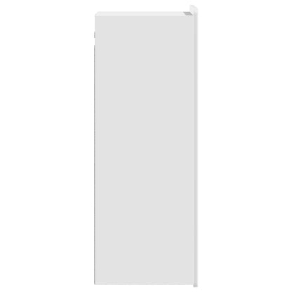 Wandkast Hoogglans Wit 33 x 34,5 x 94 cm Bewerkt hout