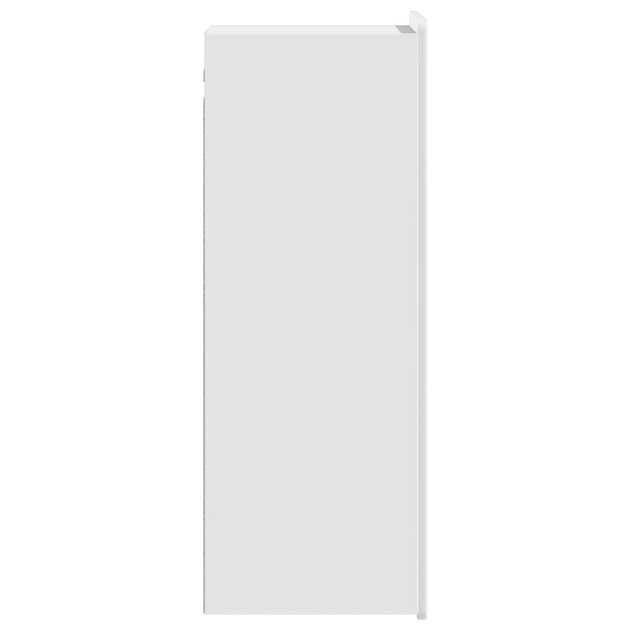 Wandkast Hoogglans Wit 33 x 34,5 x 94 cm Bewerkt hout