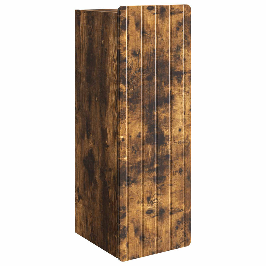 Wandkast Gerookt eiken 33 x 34,5 x 94 cm Bewerkt hout