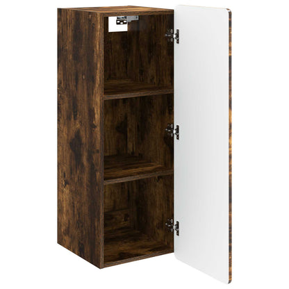 Wandkast Gerookt eiken 33 x 34,5 x 94 cm Bewerkt hout