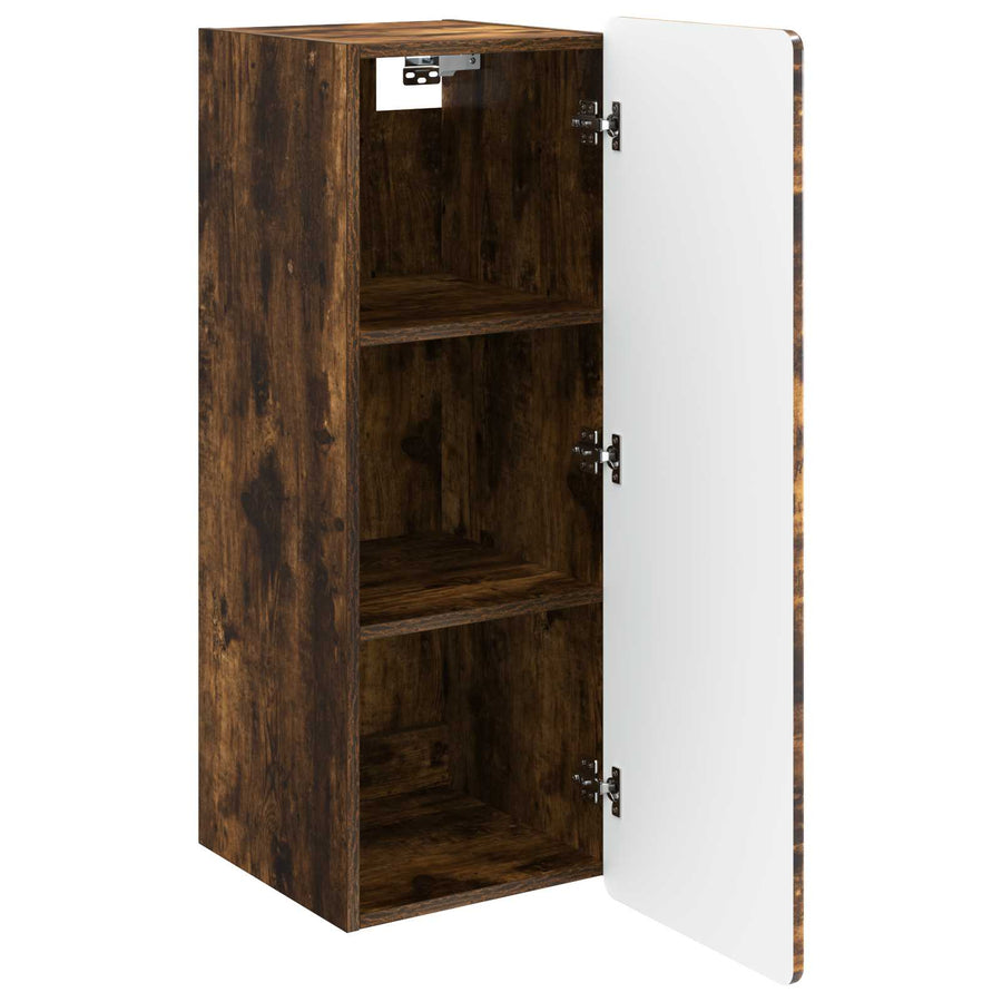Wandkast Gerookt eiken 33 x 34,5 x 94 cm Bewerkt hout