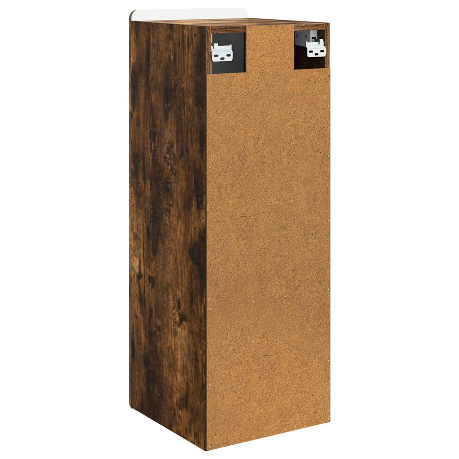 Wandkast Gerookt eiken 33 x 34,5 x 94 cm Bewerkt hout