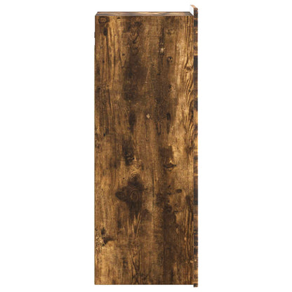 Wandkast Gerookt eiken 33 x 34,5 x 94 cm Bewerkt hout