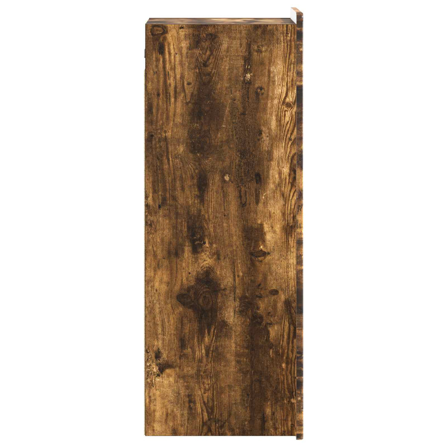 Wandkast Gerookt eiken 33 x 34,5 x 94 cm Bewerkt hout