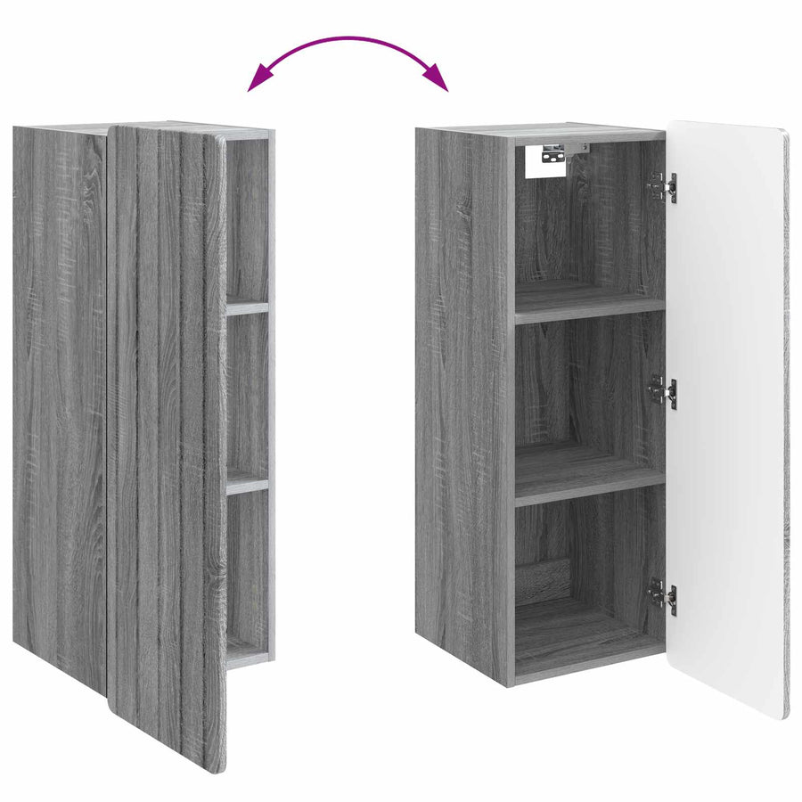 Wandkast Grijs Sonoma 33 x 34,5 x 94 cm Bewerkt hout