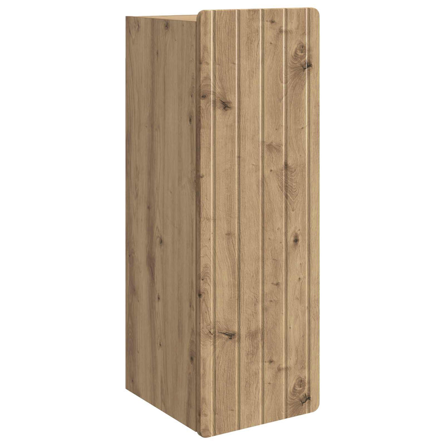 Wandkast Artisanaal eiken 33 x 34,5 x 94 cm Bewerkt hout