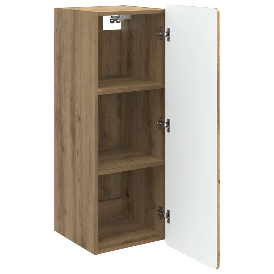 Wandkast Artisanaal eiken 33 x 34,5 x 94 cm Bewerkt hout