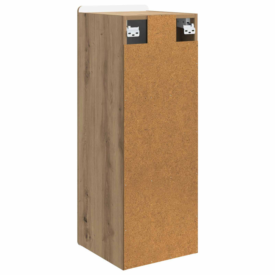 Wandkast Artisanaal eiken 33 x 34,5 x 94 cm Bewerkt hout