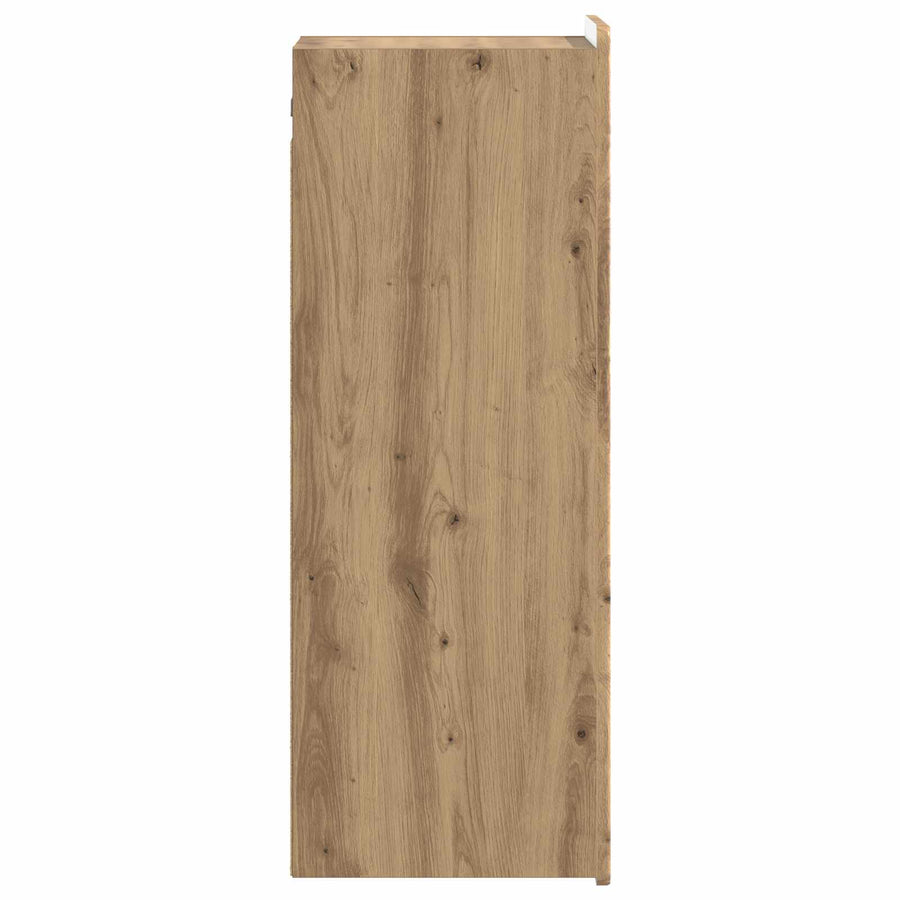 Wandkast Artisanaal eiken 33 x 34,5 x 94 cm Bewerkt hout