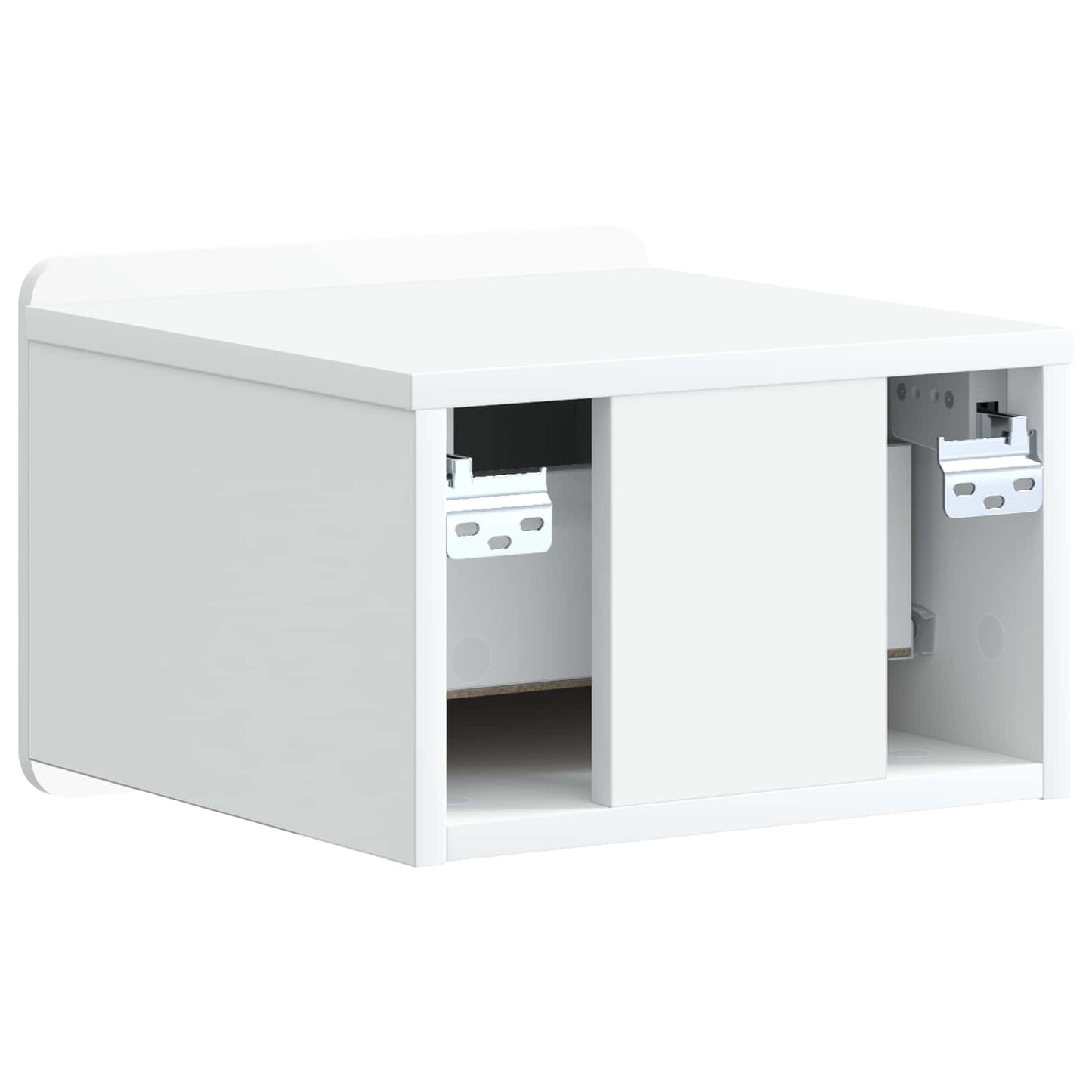 Wandbeugel Bedkast met lade Wit 33 x 34,5 x 24 cm Bewerkt hout