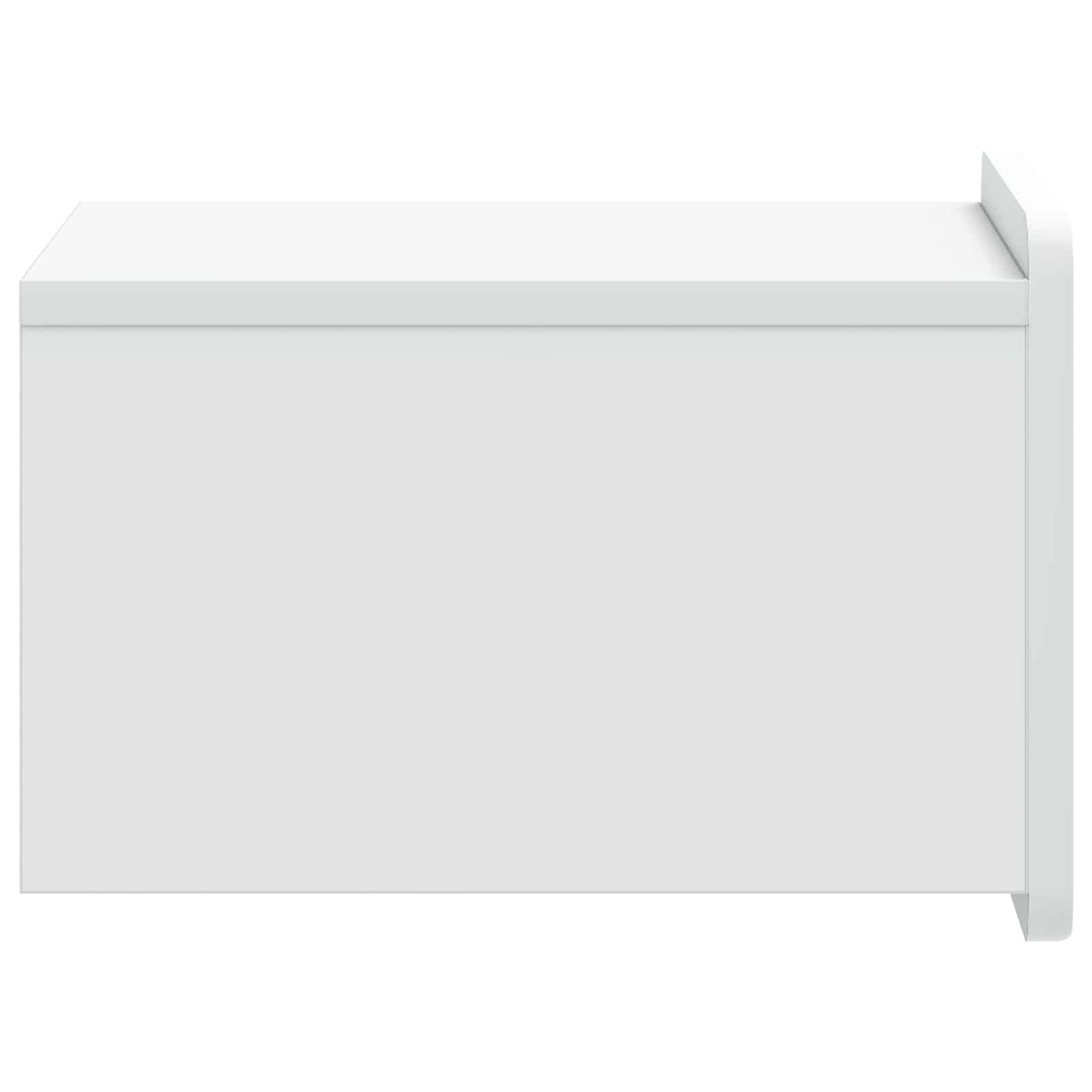Wandbeugel Bedkast met lade Wit 33 x 34,5 x 24 cm Bewerkt hout