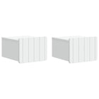Wall Bracket Murphy Bed 2 pcs White 33 x 34.5 x 24 cm Engineered wood