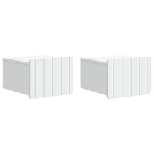 Wandbeugel Bedkast 2 pcs Wit 33 x 34,5 x 24 cm Bewerkt hout