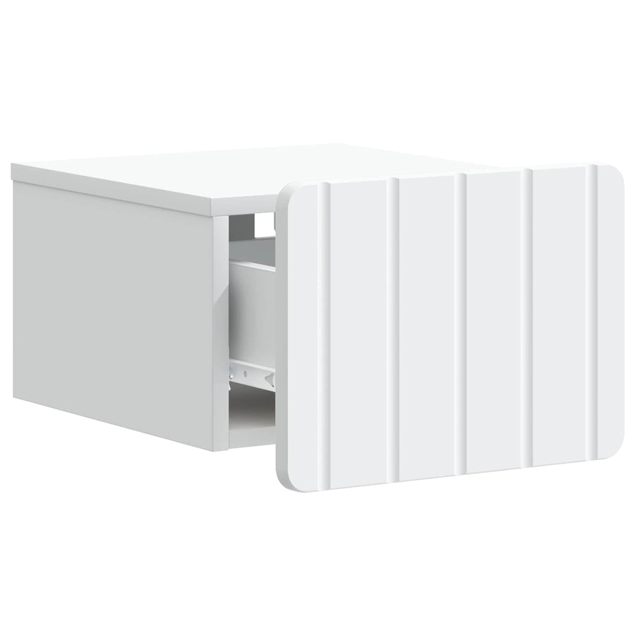 Wandbeugel Bedkast 2 pcs Wit 33 x 34,5 x 24 cm Bewerkt hout