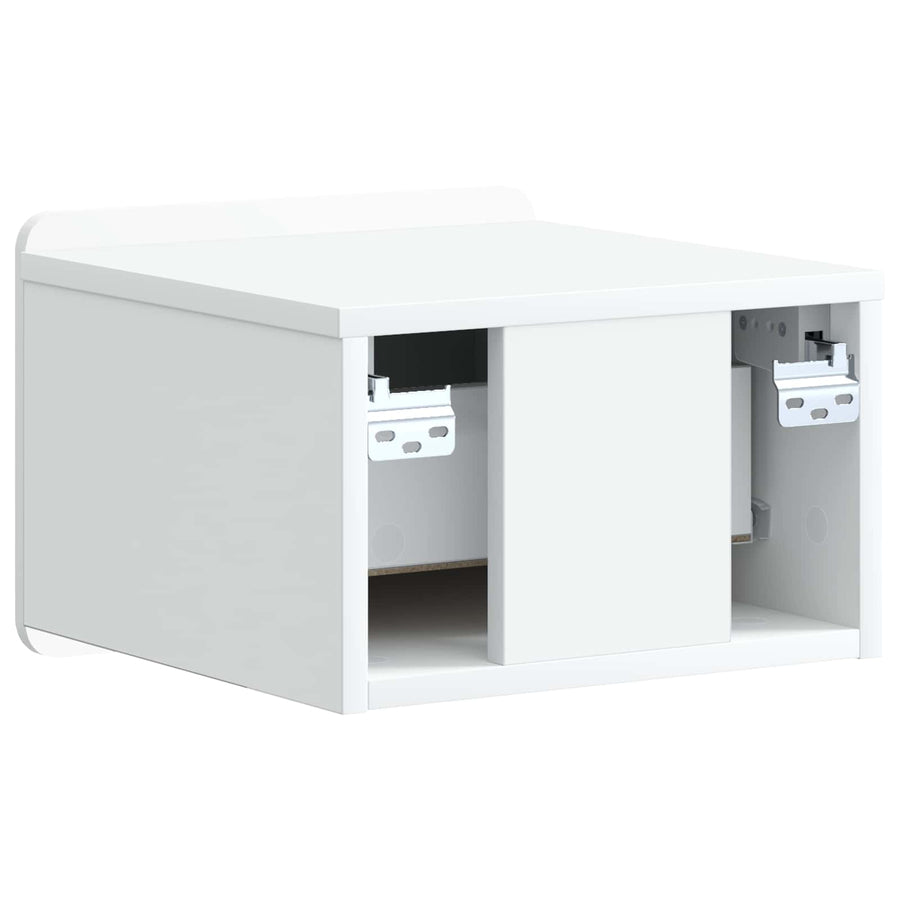 Wandbeugel Bedkast 2 pcs Wit 33 x 34,5 x 24 cm Bewerkt hout