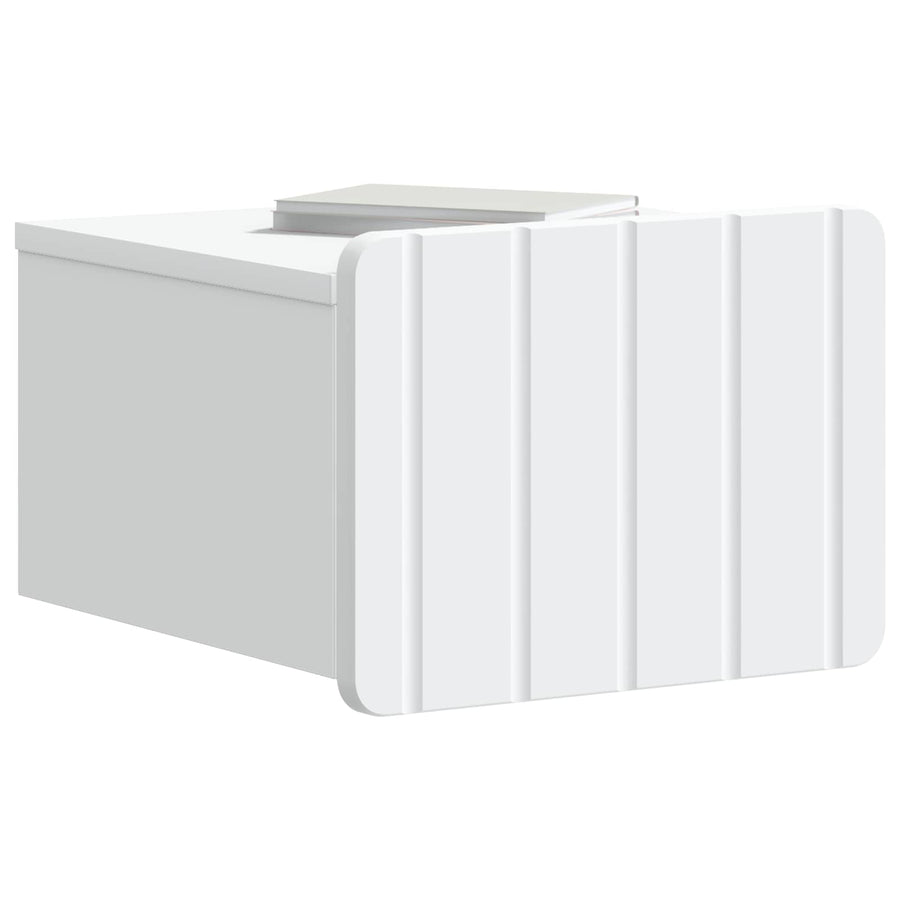 Wandbeugel Bedkast 2 pcs Wit 33 x 34,5 x 24 cm Bewerkt hout