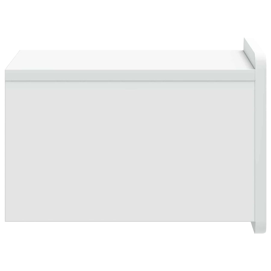 Wandbeugel Bedkast 2 pcs Wit 33 x 34,5 x 24 cm Bewerkt hout
