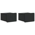 Nachtkastjes 2 stuks zwart 33x34,5x24 cm bewerkt hout