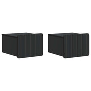 Nachtkastjes 2 stuks zwart 33x34,5x24 cm bewerkt hout
