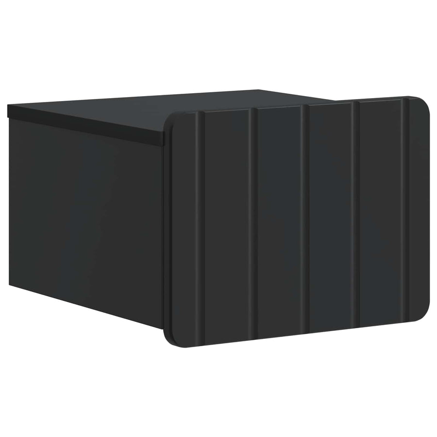 Wandbeugel Bedkast 2 pcs Zwart 33 x 34,5 x 24 cm Bewerkt hout