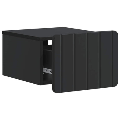Wandbeugel Bedkast 2 pcs Zwart 33 x 34,5 x 24 cm Bewerkt hout