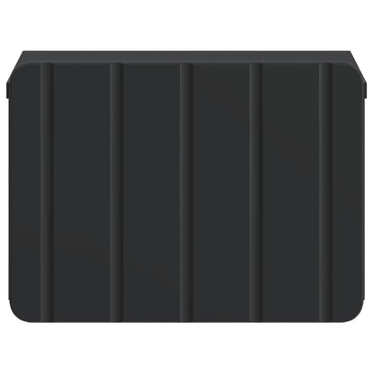 Wandbeugel Bedkast 2 pcs Zwart 33 x 34,5 x 24 cm Bewerkt hout