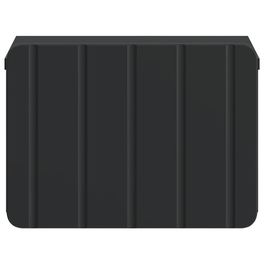 Wandbeugel Bedkast 2 pcs Zwart 33 x 34,5 x 24 cm Bewerkt hout
