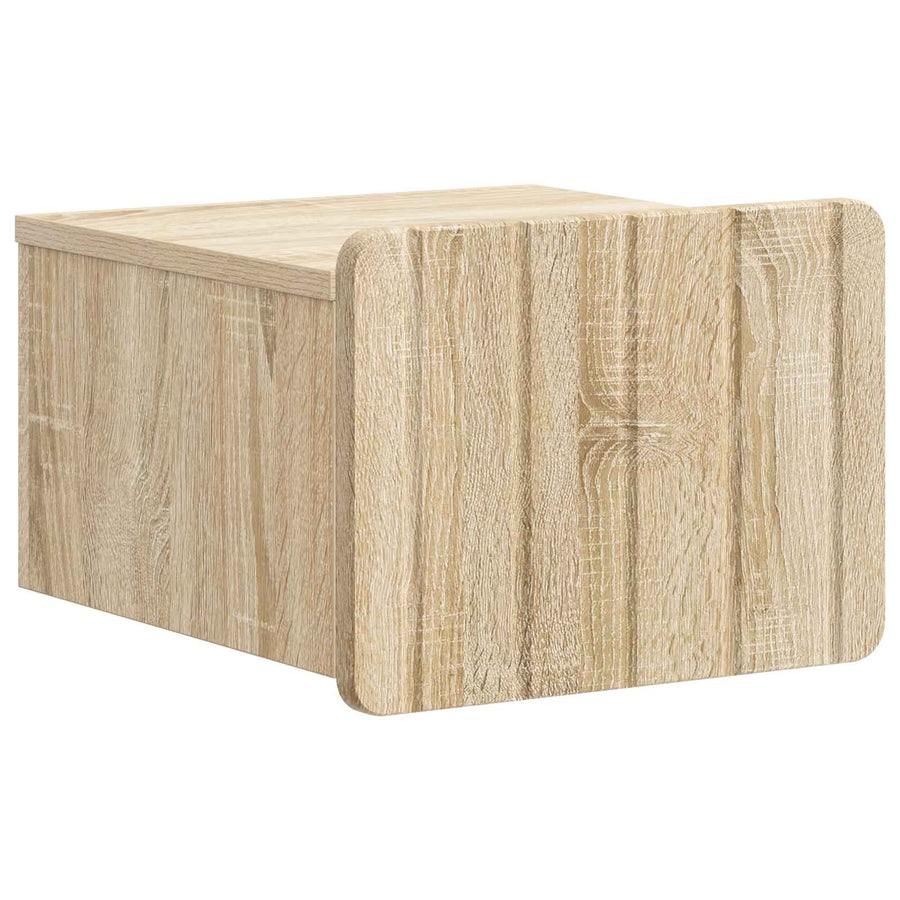 Wandbeugel Bedkast Sonoma Eiken 33 x 34,5 x 24 cm Bewerkt hout